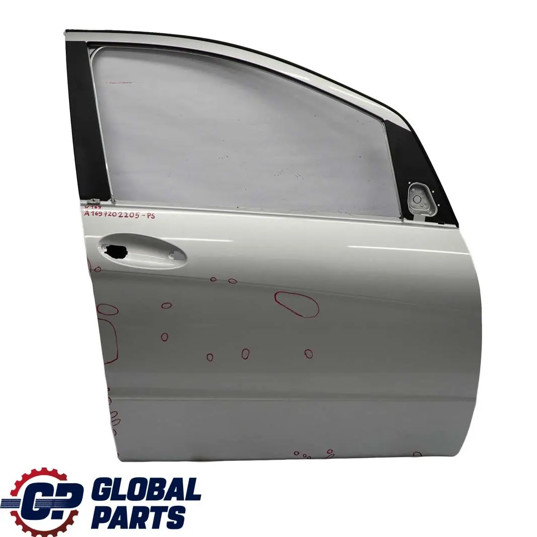 Mercedes-Benz A-Class W169 Door Front Right O/S Polar Silver Metallic - 761