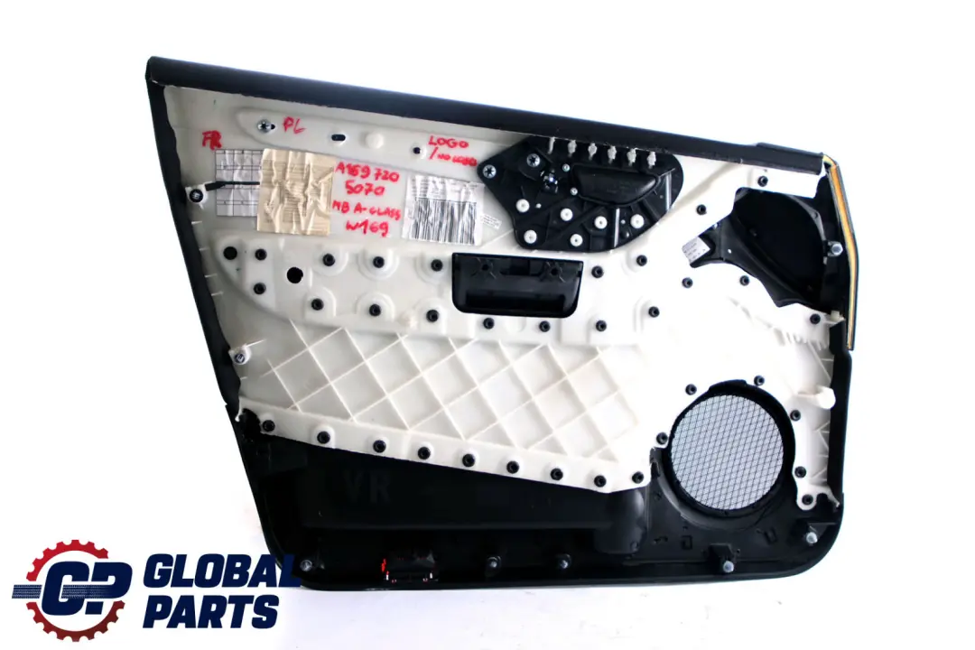 Mercedes A-Class W169 Front Right O/S Door Card Trim Panel Cloth Black