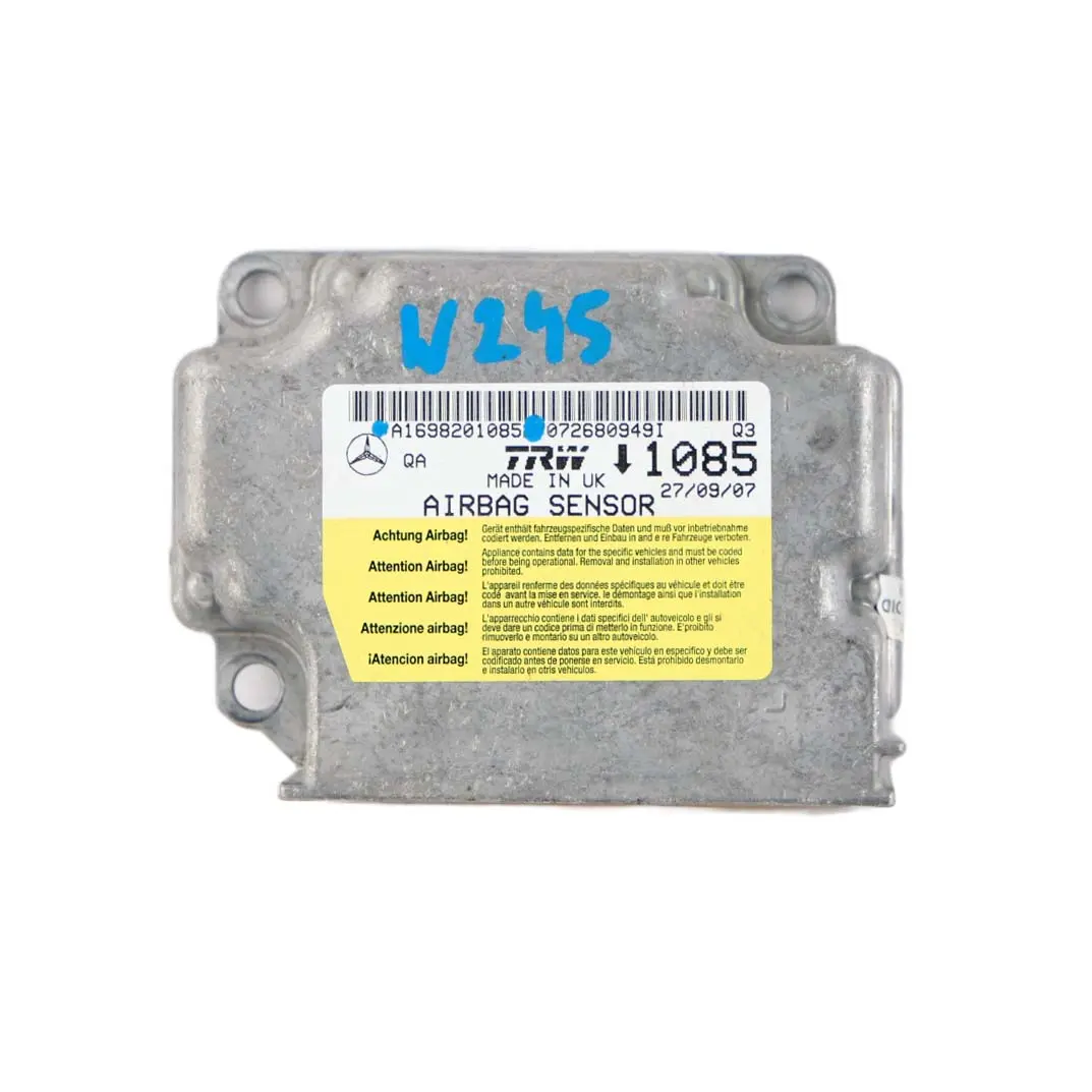 Mercedes W245 ECU Unidad Control Sensor Módulo Aire A1698201085