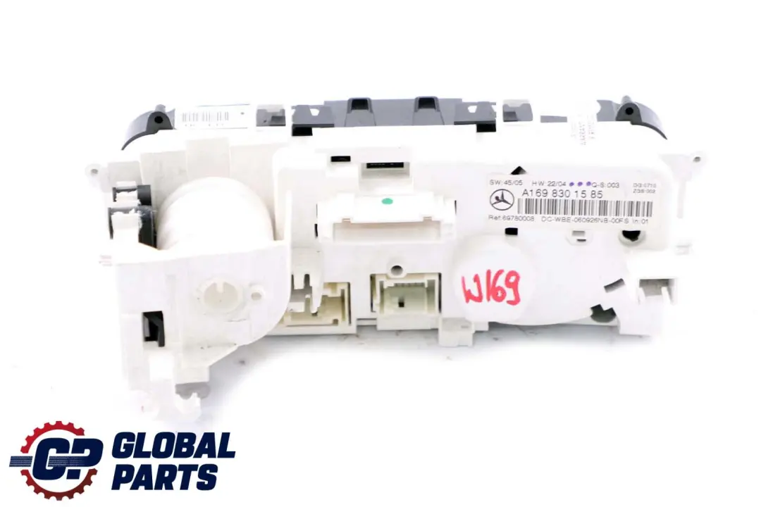 Mercedes W169 W245 Unidad Control del Calentador Panel Interruptores A1698301585