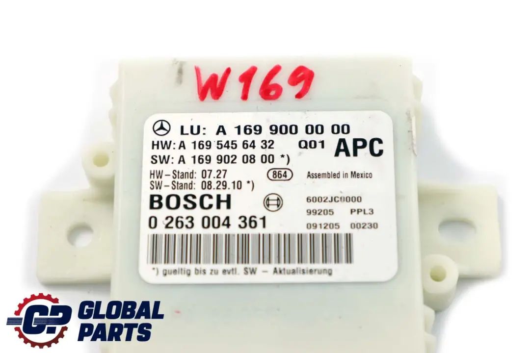 Mercedes W169 W245 Sensor Aparcamiento Módulo Control de Distancia A1699000000