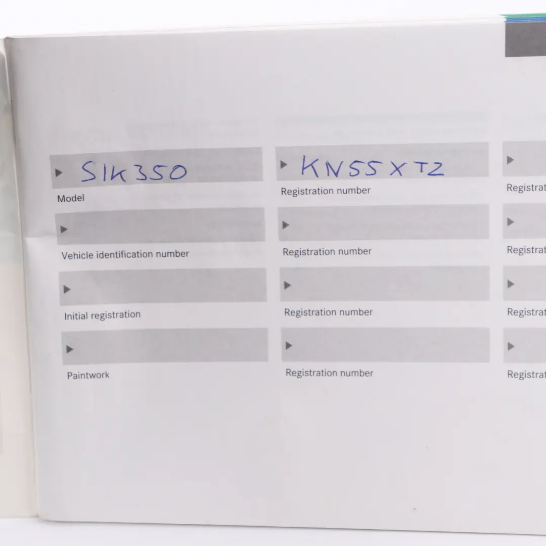 Mercedes SLK R171 Owner's Handbook Service Booklet Pouch Case Wallet Set