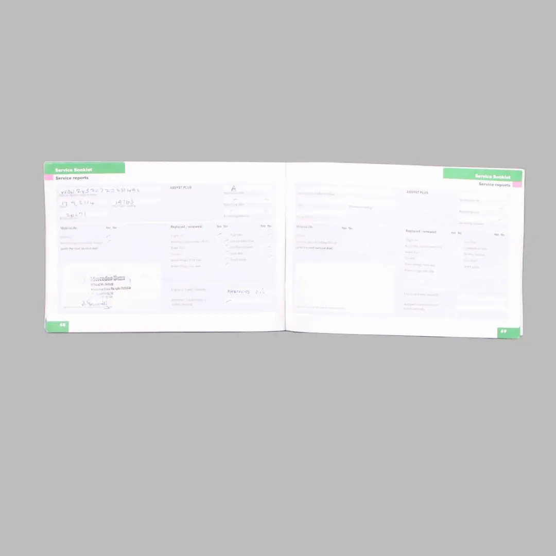 Mercedes W169 W245 Owner's Service Booklet A1715847293