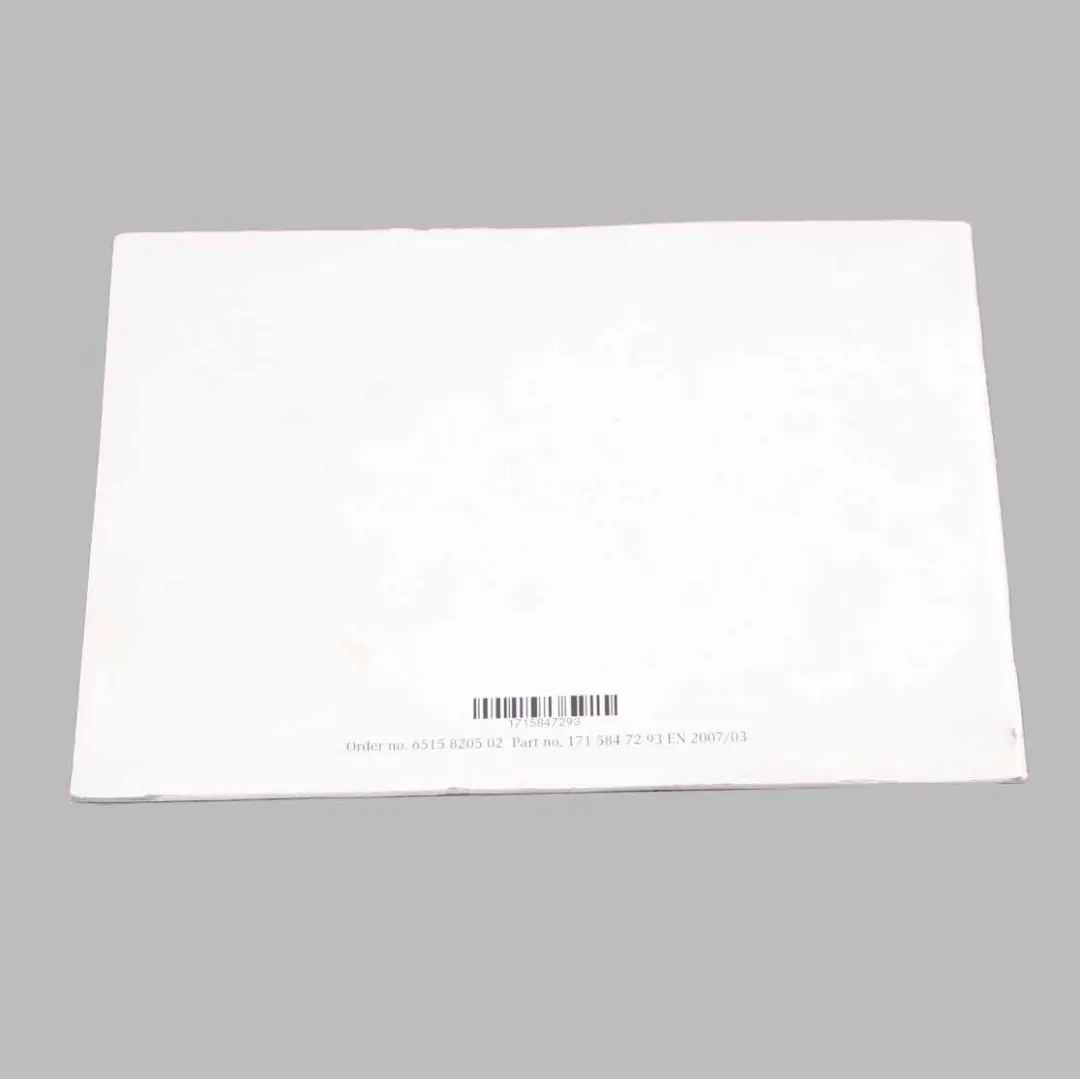 Mercedes W169 W245 Owner's Service Booklet A1715847293