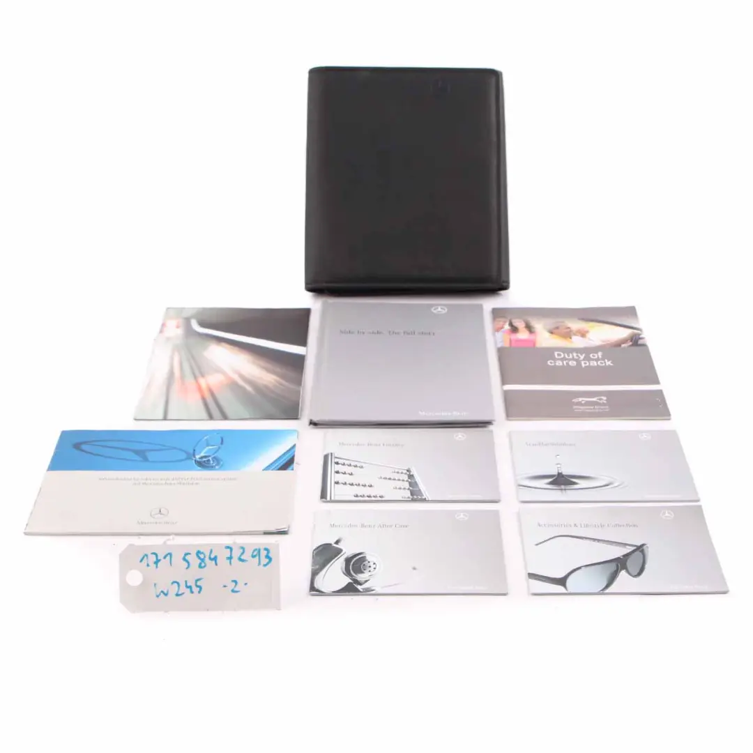 Owner's Handbook Service Booklet Slipcase Pouch Case Wallet Mercedes W169 W245 - SKU A1715847293 - Part number A1715847293
