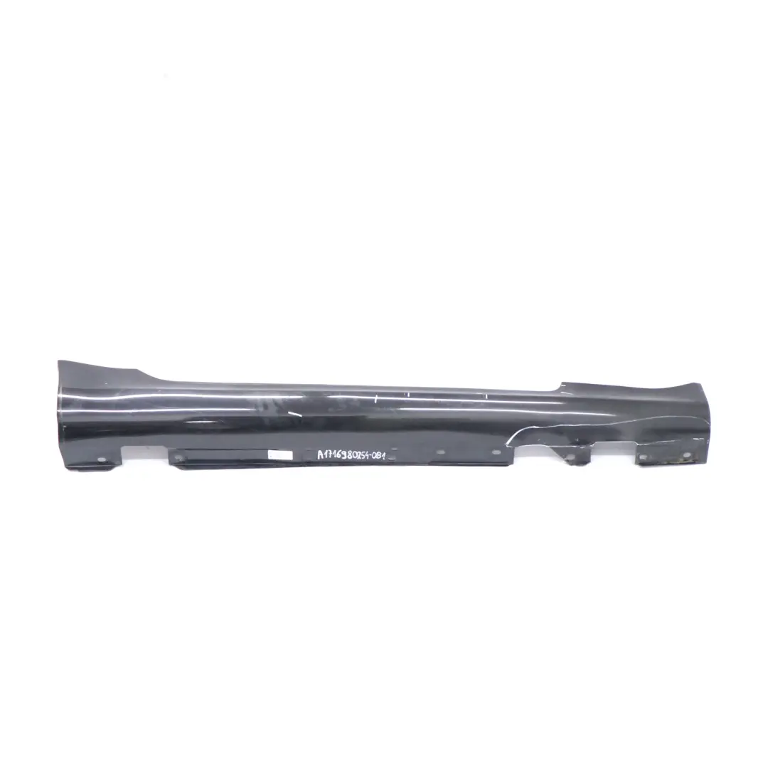 Mercedes R171 Door Sill Side Cover Skirt Right O/S Obsidian Black Metallic - 197