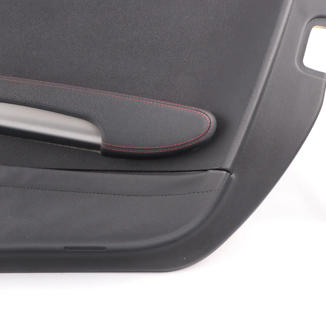 Door Card Mercedes SLK R171 Convertible Front Right O/S Black Leather Red Thread