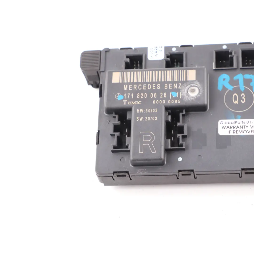 Mercedes R171 SLK200 Module Front Door Right O/S Control Module Unit A1718200626