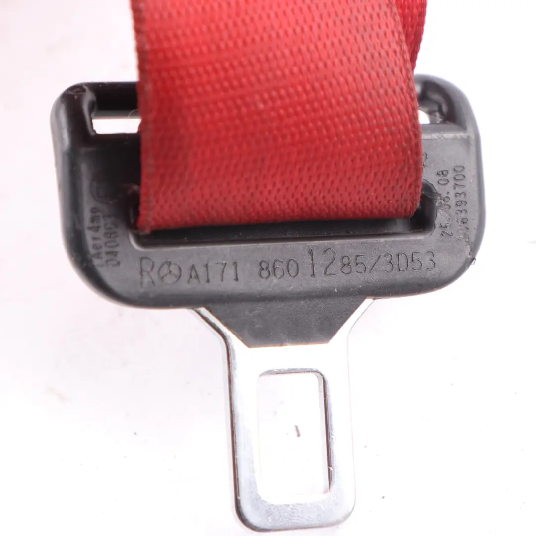 Mercedes SLK R171 Seat Belt Front Right O/S Upper Seatbelt Red A1718601285