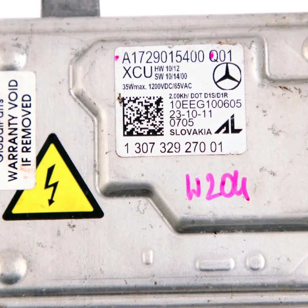 Mercedes W204 Xenon Faros Balasto Unidad de Control Módulo A1729015400