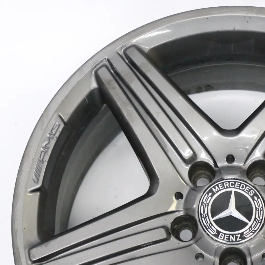 Llanta aleación gris Mercedes W176 AMG 18" 5 radios dobles ET:48 8J A1764010402