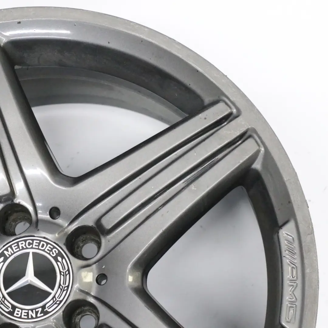 Mercedes W176 AMG Grey Wheel Alloy Rim 18" 5 Double Spoke ET:48 8J A1764010402