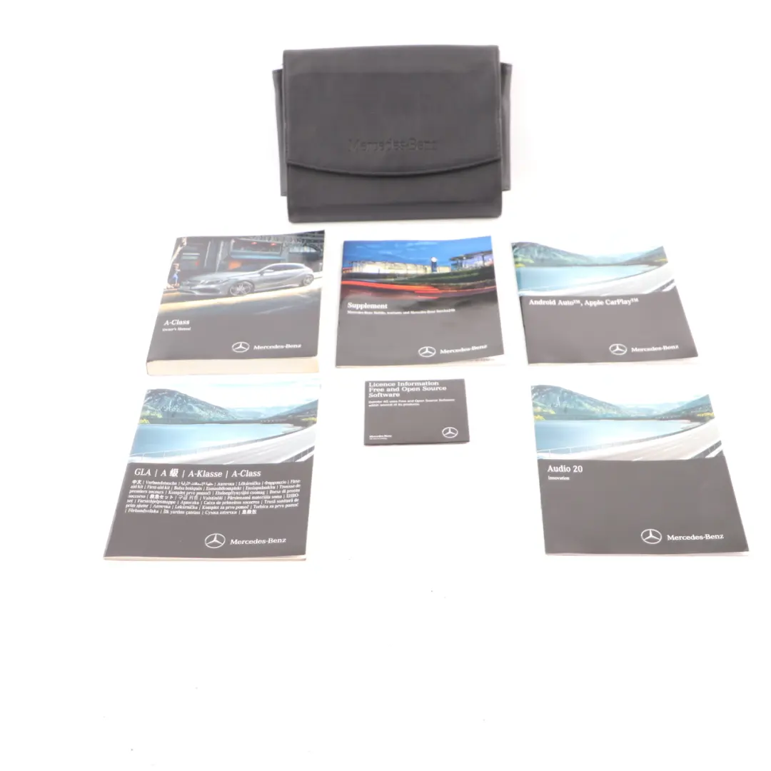 Mercedes W176 Owner's Handbook Service Booklet Slipcase Pouch Case Wallet