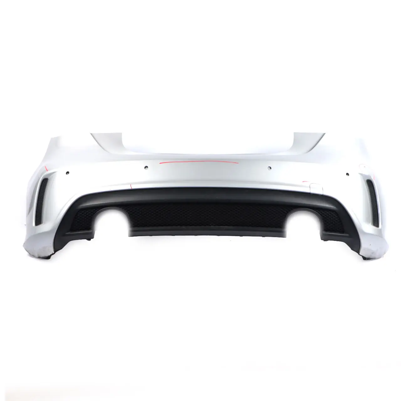 Mercedes W176 Bumper Rear Trim Panel AMG Polar Silver Metallic - 761