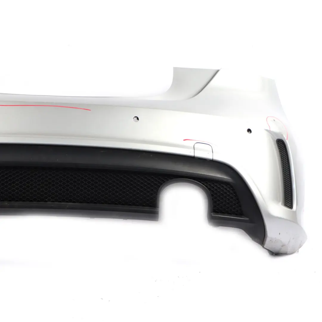 Mercedes W176 Bumper Rear Trim Panel AMG Polar Silver Metallic - 761