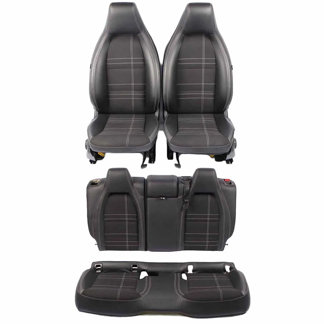 Seats Mercedes W176 Half-Leather Comfort Artico Black Front Rear Seat Door Cards