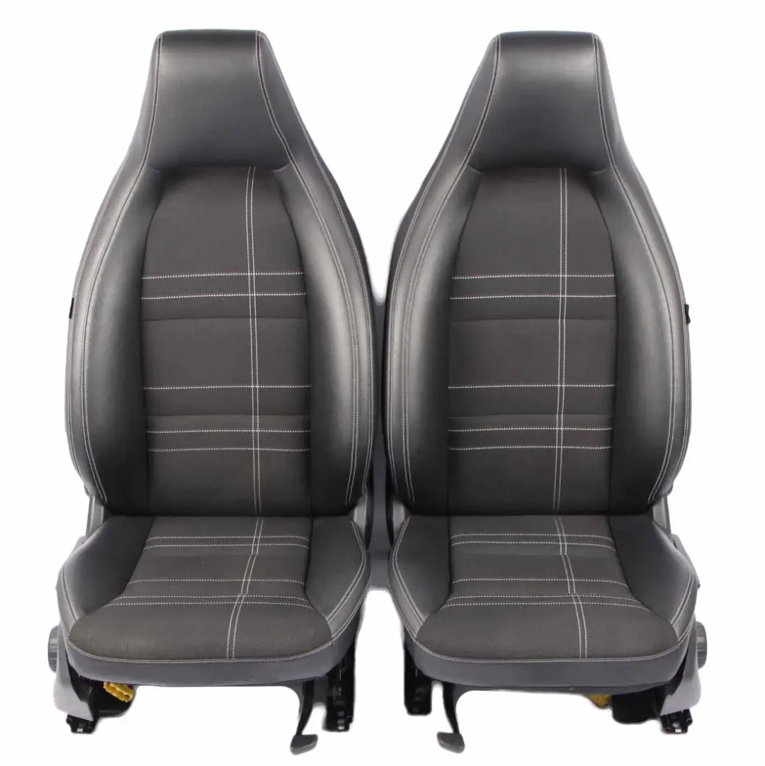 Seats Mercedes W176 Half-Leather Comfort Artico Black Front Rear Seat Door Cards