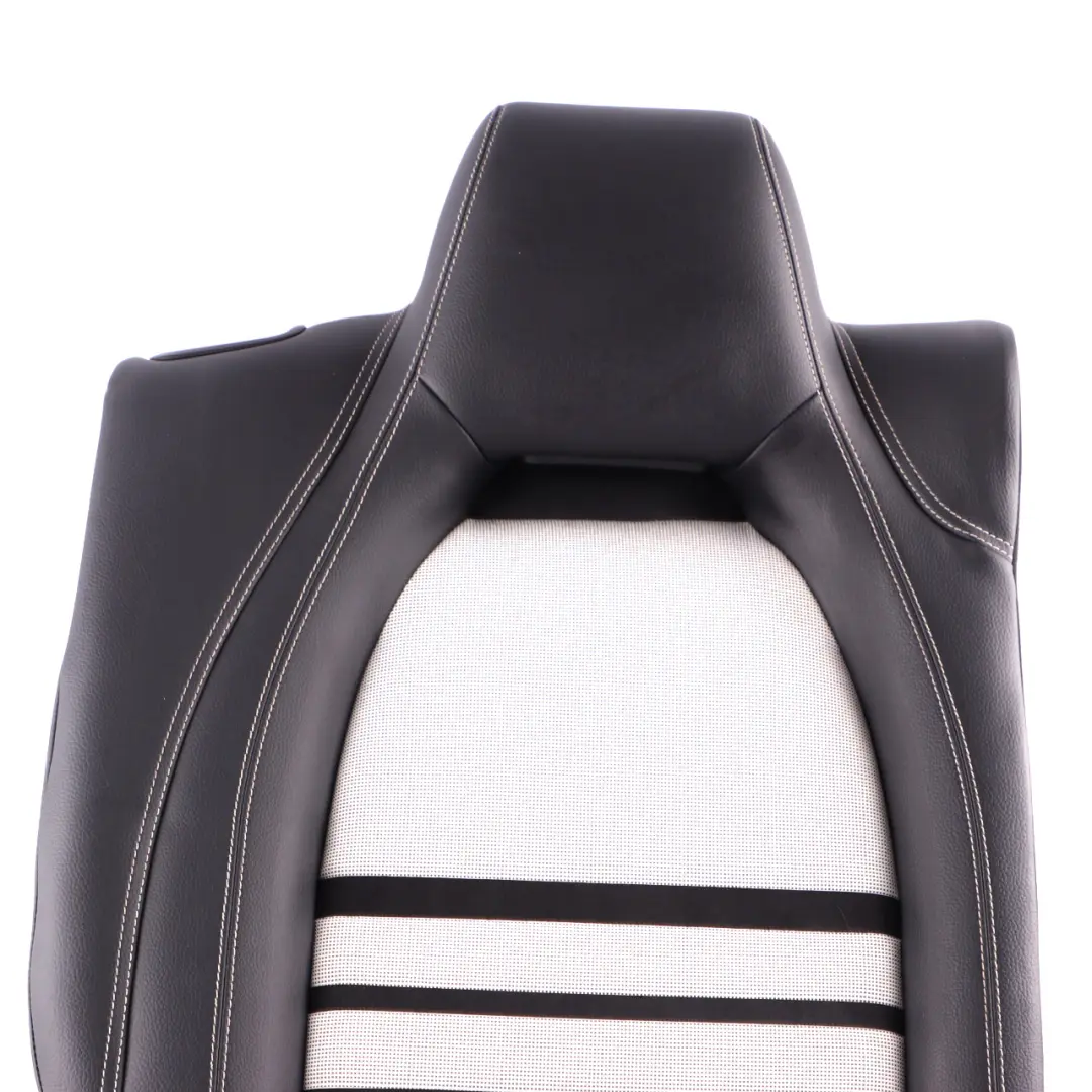 Seat Backrest Mercedes W176 Rear Right O/S Covering Half Leather Fabric White