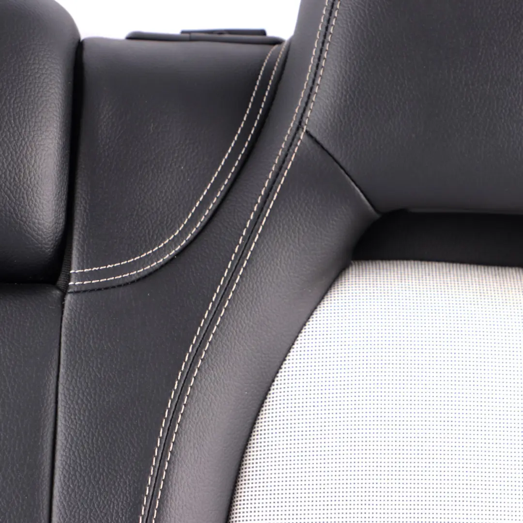 Seat Backrest Mercedes W176 Rear Left N/S Covering Half Leather Fabric White