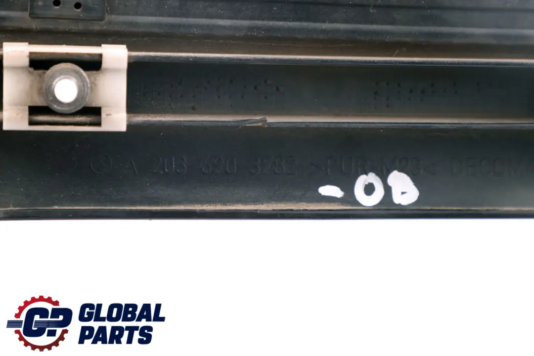 Left N/S Molding Trim Strip Obsidian Black 197U Mercedes CLC-Class CL203 Rear - SKU A2036903782-OB - Part number A2036903782