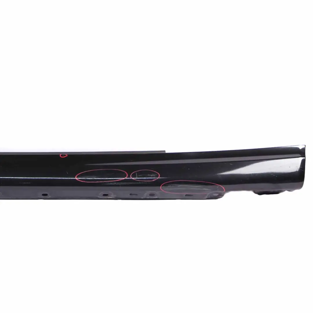 Mercedes CL203 Side Skirt Cover Sill Trim Panel Left N/S Obsidian Black - 197