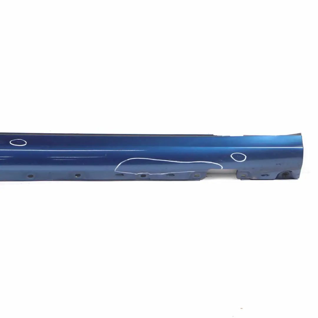 Mercedes W203 Door Sill Side Cover Skirt Right O/S Jaspis Blue Metallic - 345