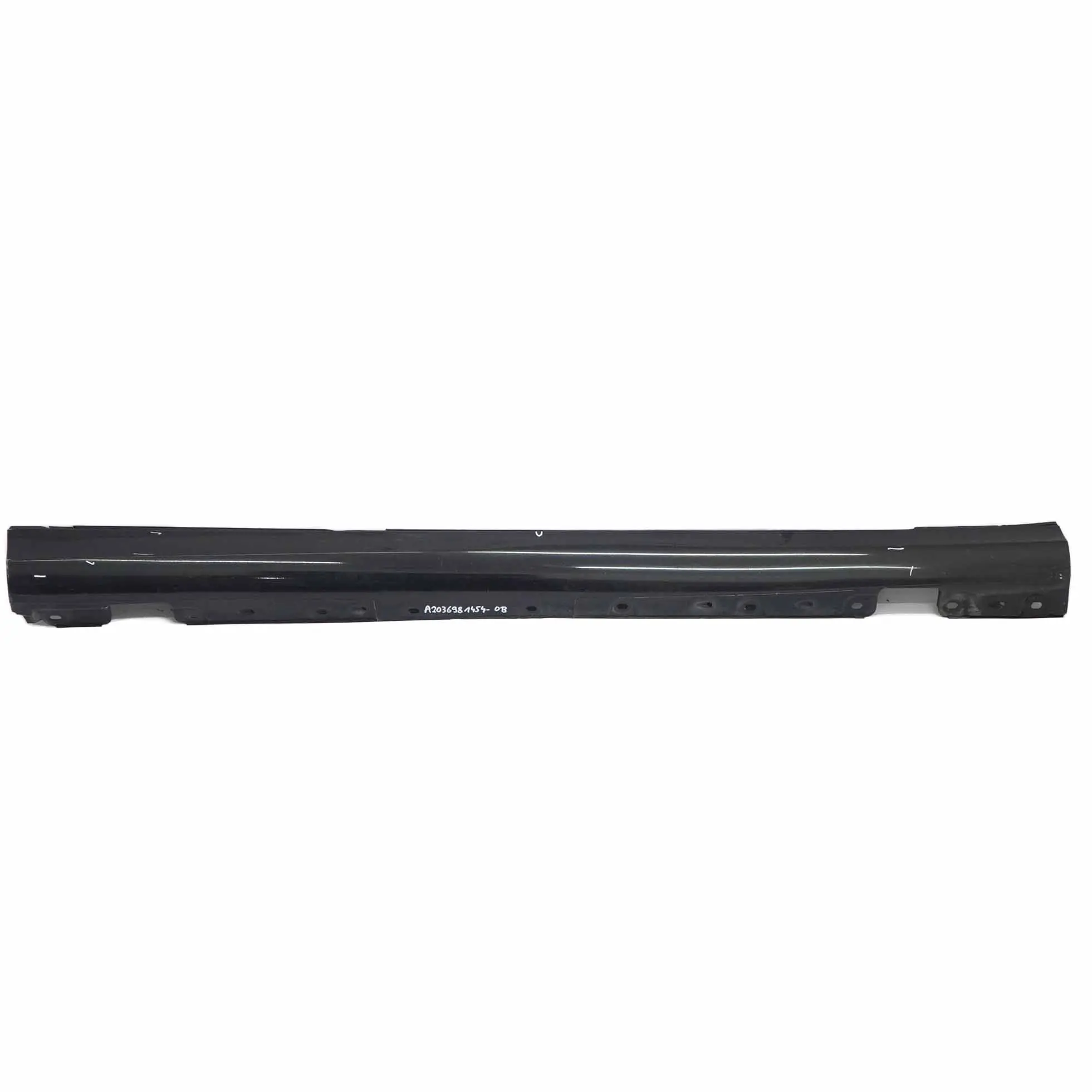 Mercedes W203 Door Sill Side Cover Skirt Right O/S Obsidian Black Metallic - 197