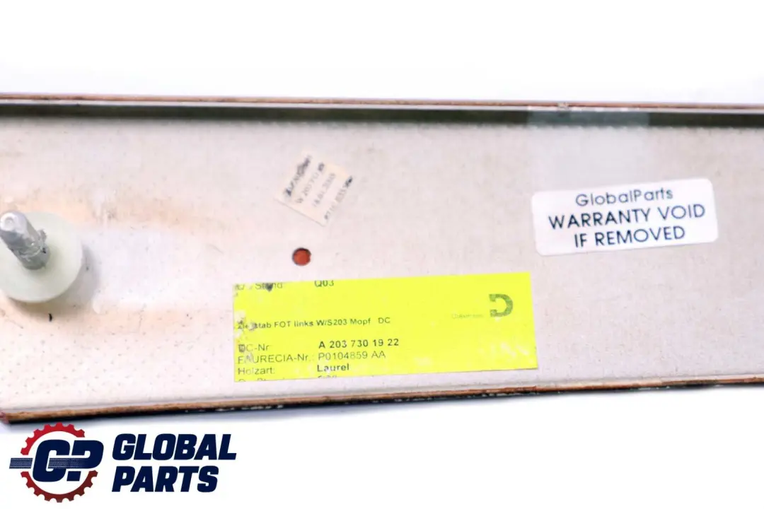 Mercedes C-Class W203 Wood Strip Cover Trim Door Front Left N/S A2037201922