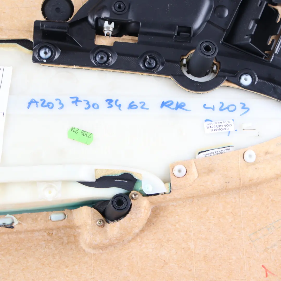 Mercedes W203 Door Card Rear Right O/S Trim Panel Imitation Leather A2037303462