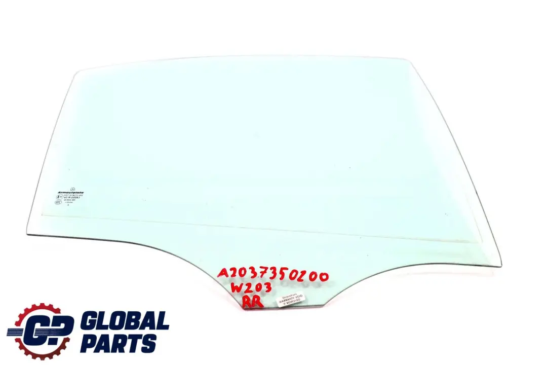 Mercedes-Benz C-Klasse W203 Hinten Rechts Blau Glas Scheibe AS2 A2037350200