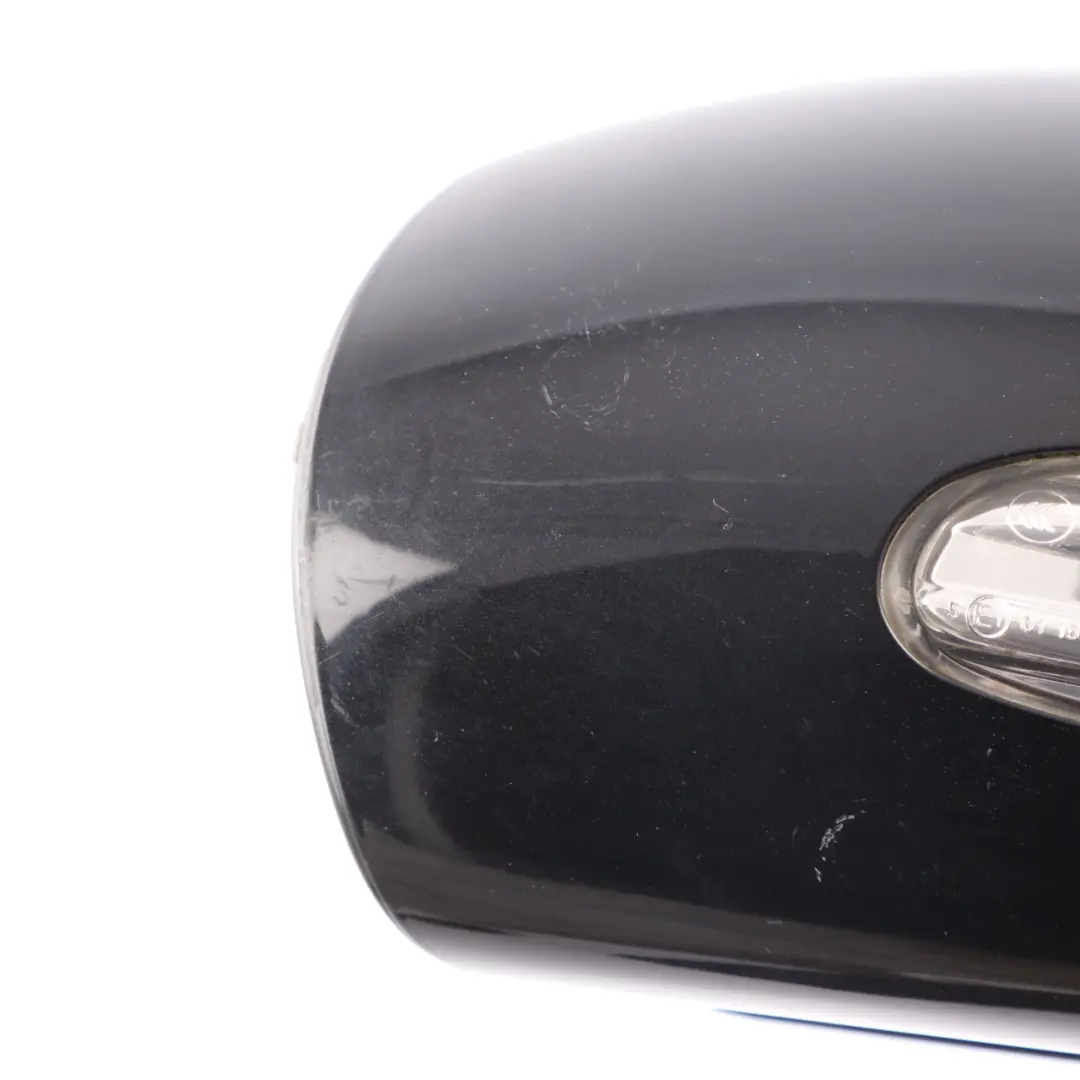 Mercedes W203 Wing Mirror Cover Housing Right O/S Obsidian Black Metallic - 197