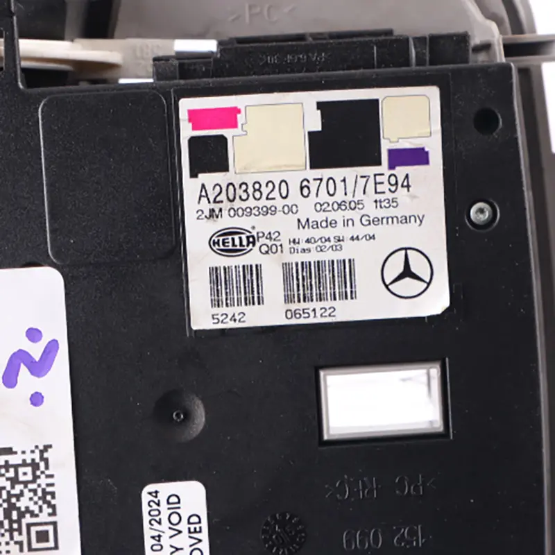 Mercedes W203 Interior Roof Reading Light Lamp Control Unit Grey A2038206701