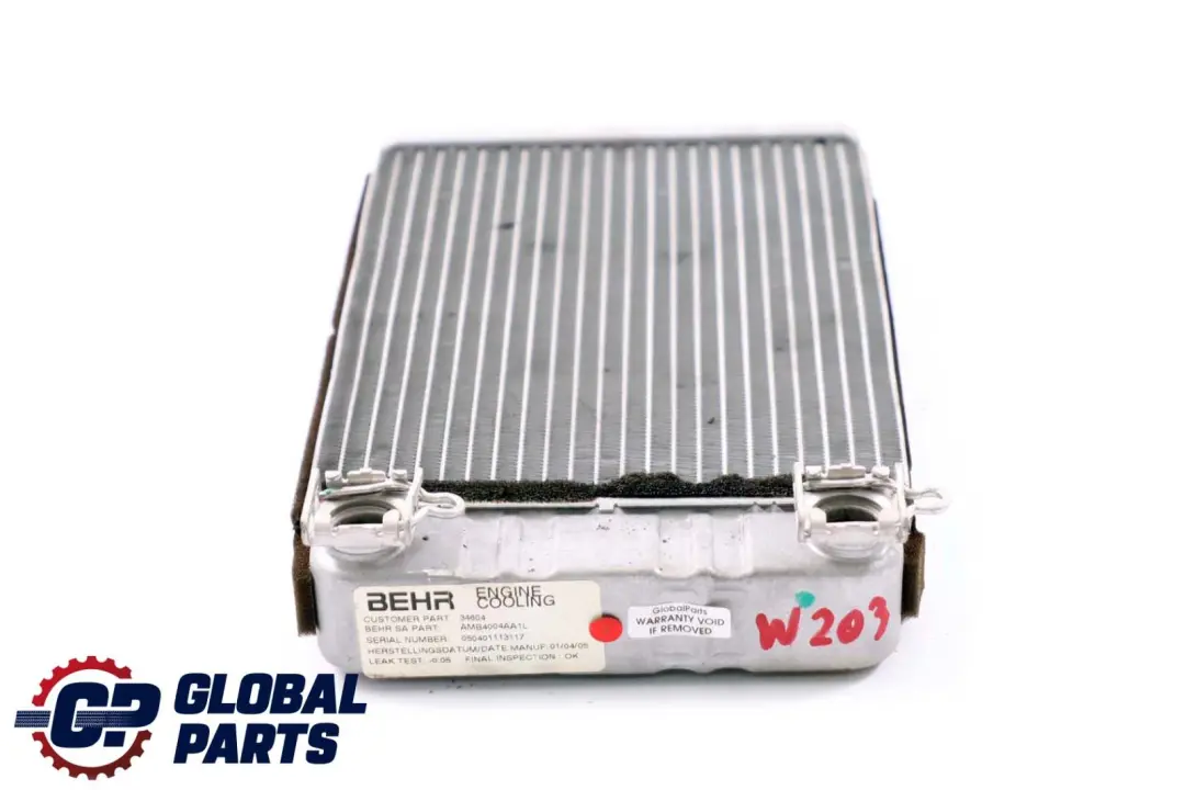 Mercedes W203 C209 Aire Acondicionado Calentador Radiador Matrix A2038300161