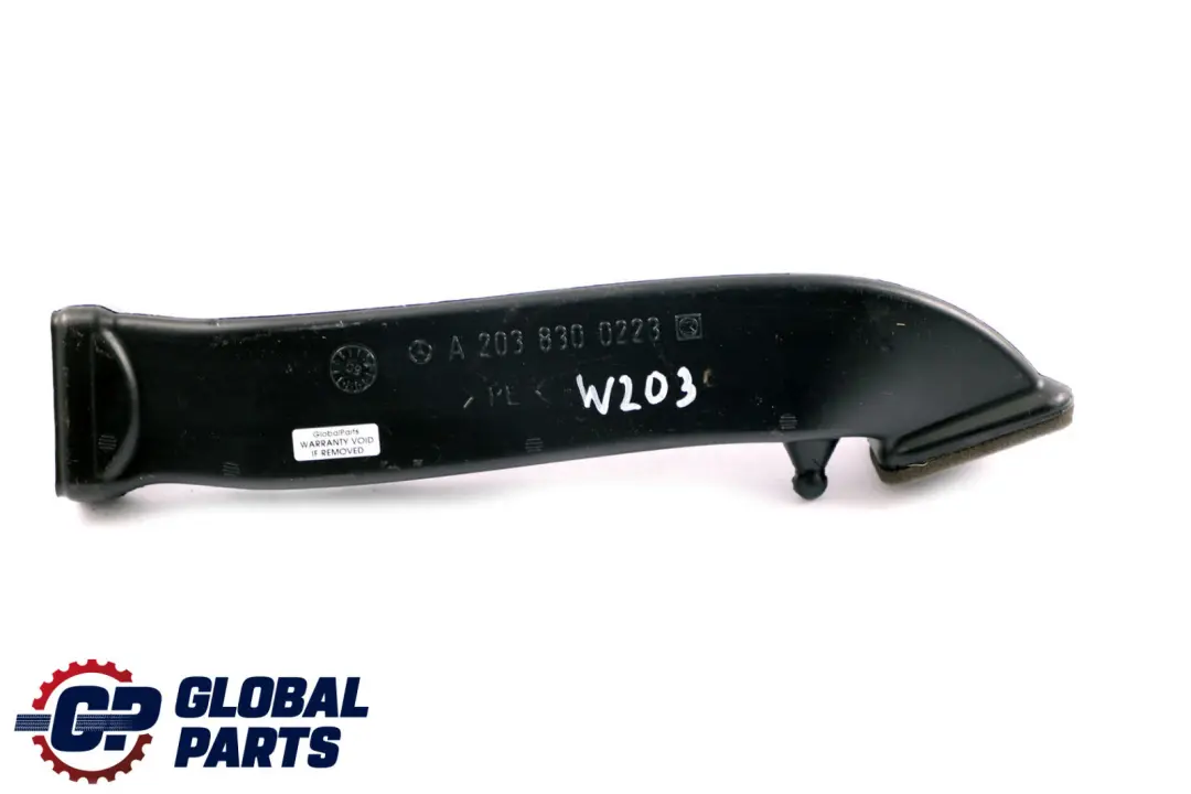 Mercedes W203 Consola De Aire Conducto De Plastico Tubo Derecho A2038300223