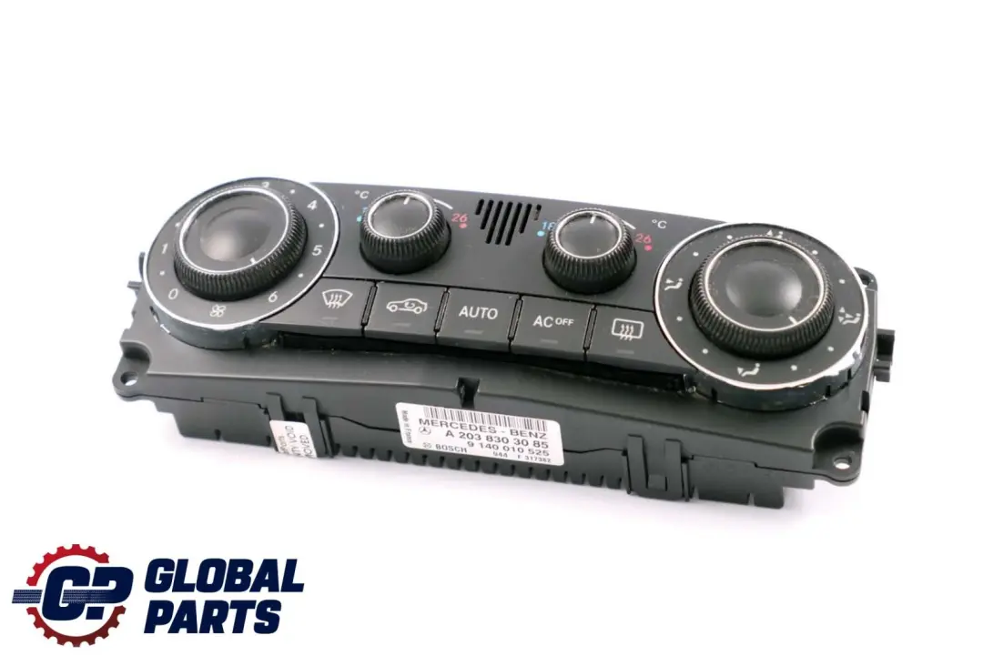 Mercedes-Benz W203 C209 Climate Heater Control Unit Switch Panel A2038303085