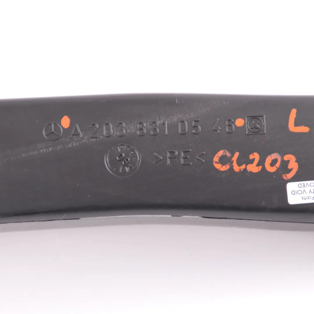 Air Duct Mercedes W203 Dashboard Channel Pipe Tube Left N/S A2038310546