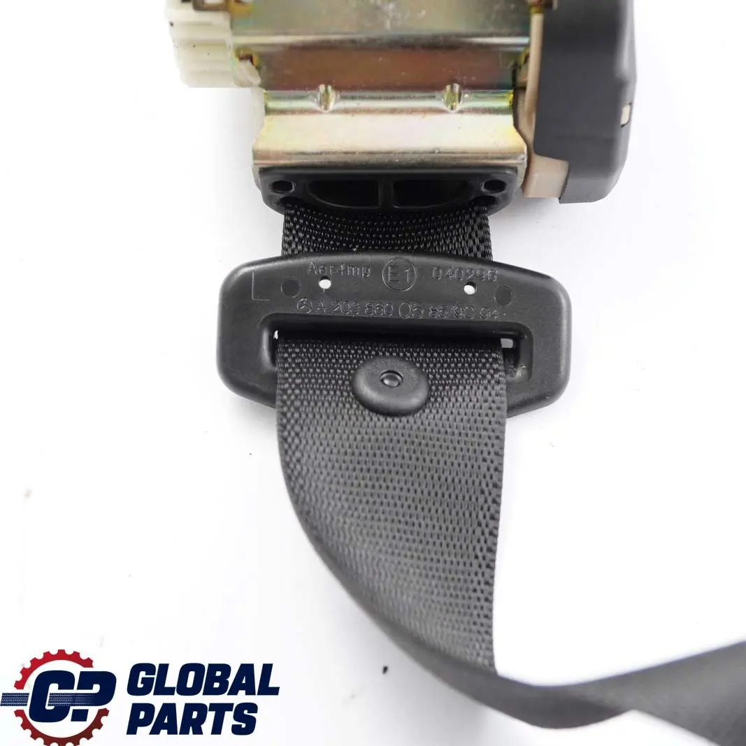 Mercedes-Benz C-Class W203 Rear Left N/S Seat Belt Black A2038608785