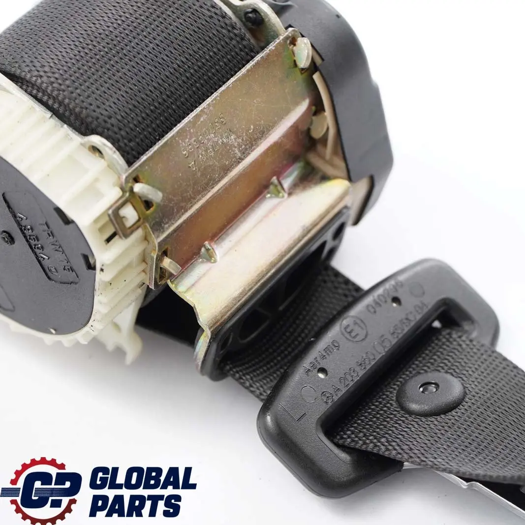 Mercedes-Benz C-Class W203 Rear Left N/S Seat Belt Black A2038608785