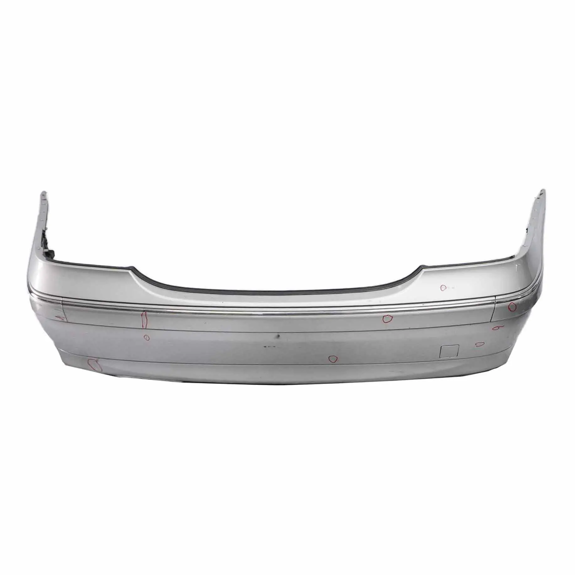 Mercedes W203 Rear Bumper Trim Panel Brilliant Silver Metallic - 744