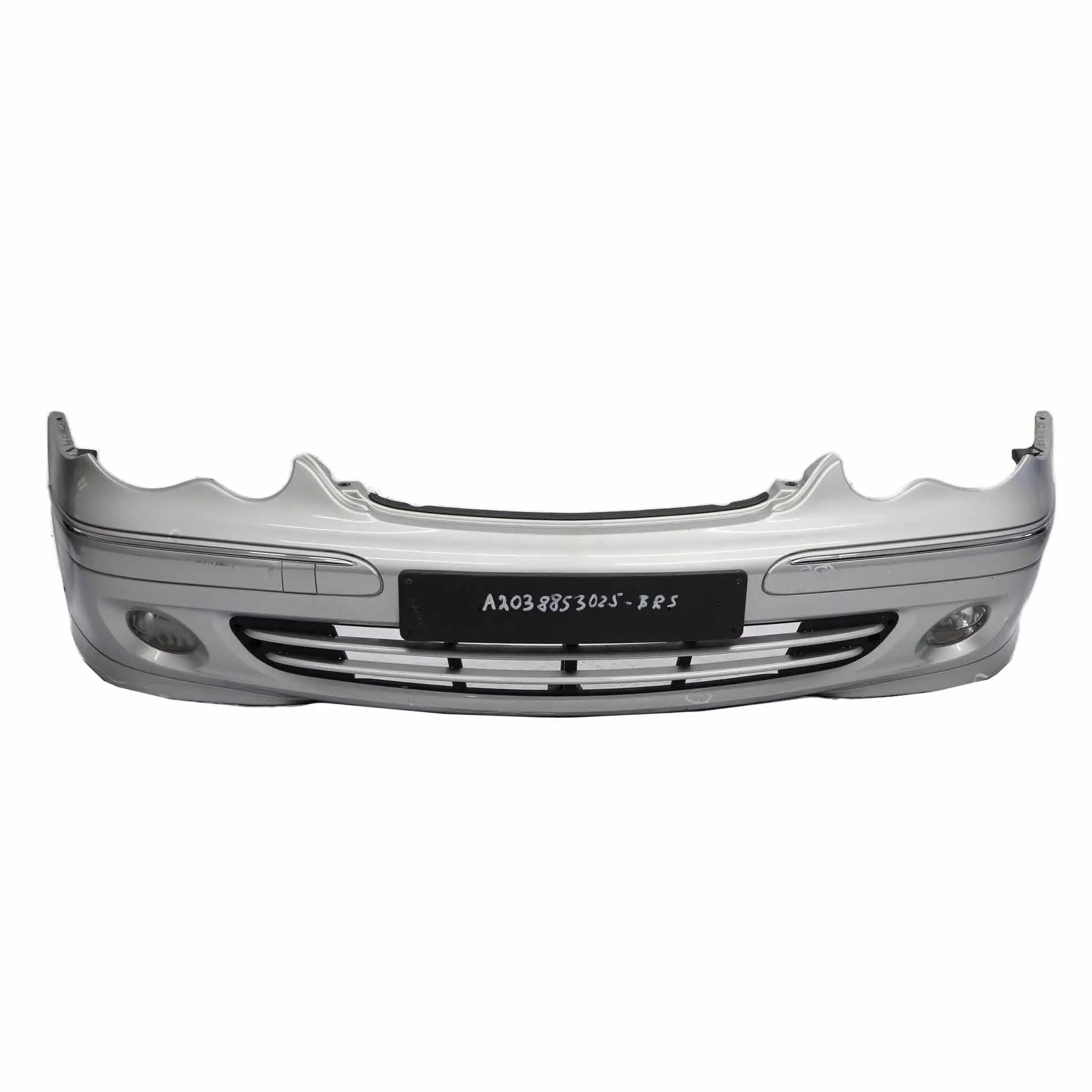 Mercedes W203 Front Bumper Trim Panel Brilliant Silver Metallic - 744