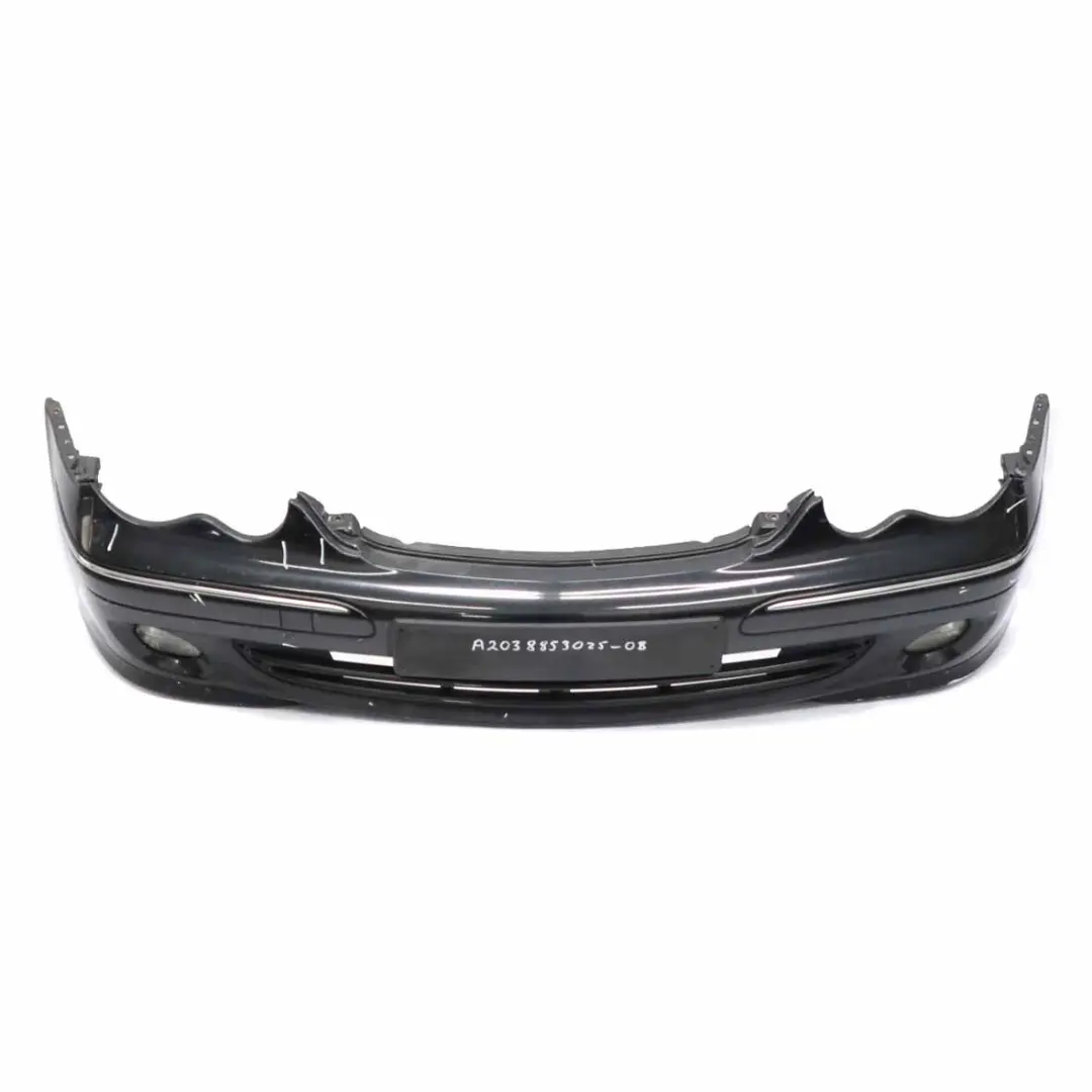 Mercedes W203 Front Bumper Trim Panel Obsidian Black Metallic - 197