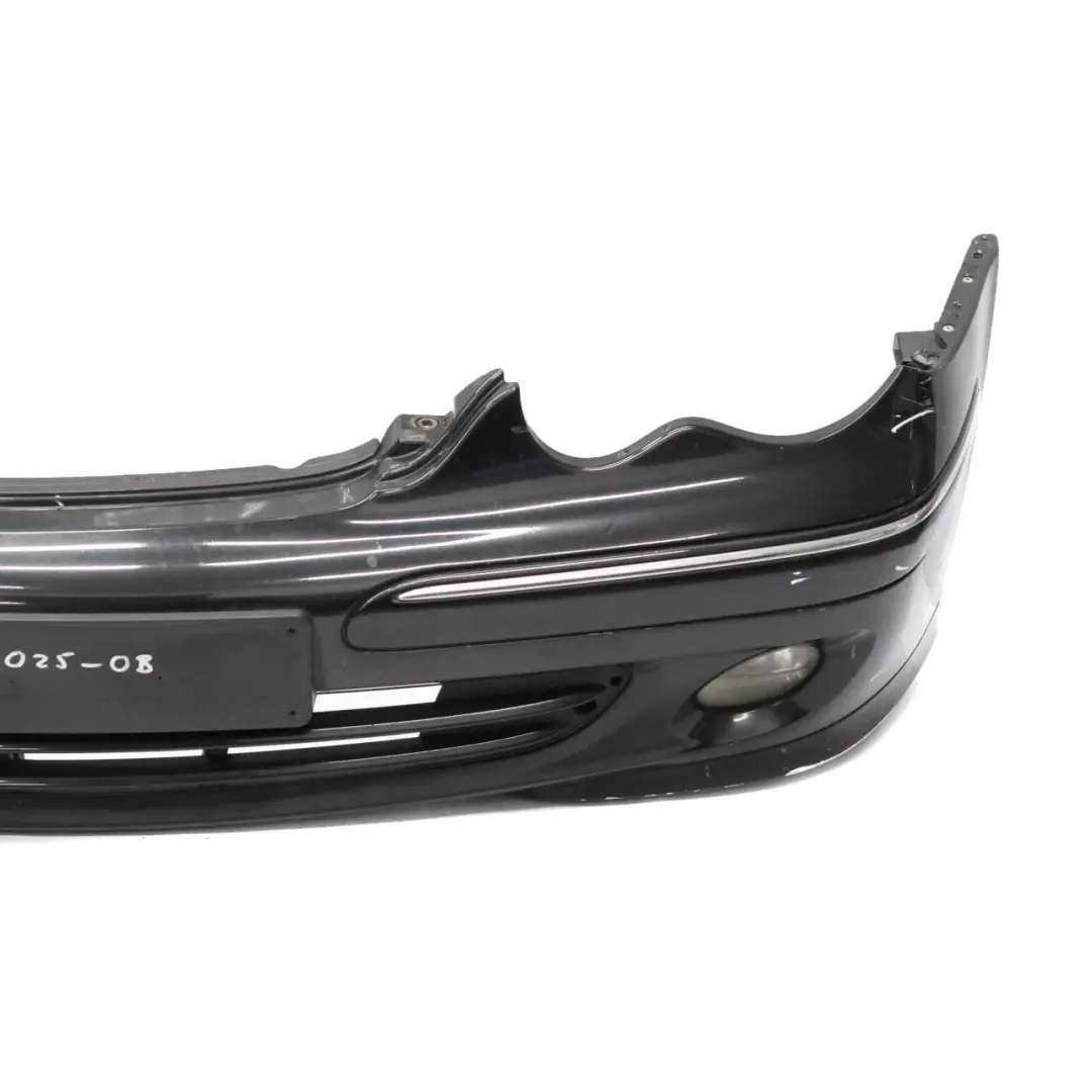 Mercedes W203 Front Bumper Trim Panel Obsidian Black Metallic - 197