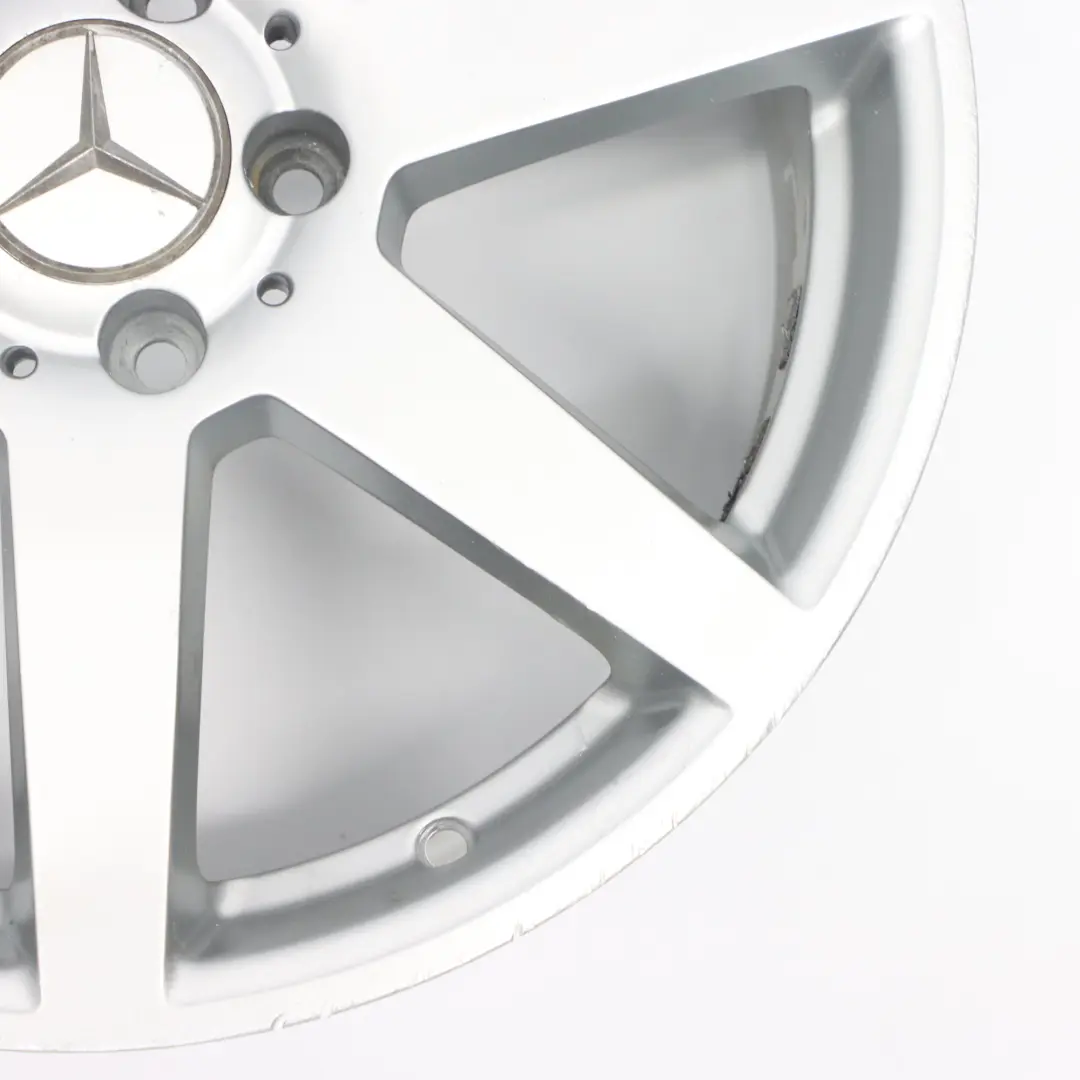 Mercedes W204 7-Spoke Front Silver AMG Alloy Wheel Rim 18" 8J ET:50 A2044019802