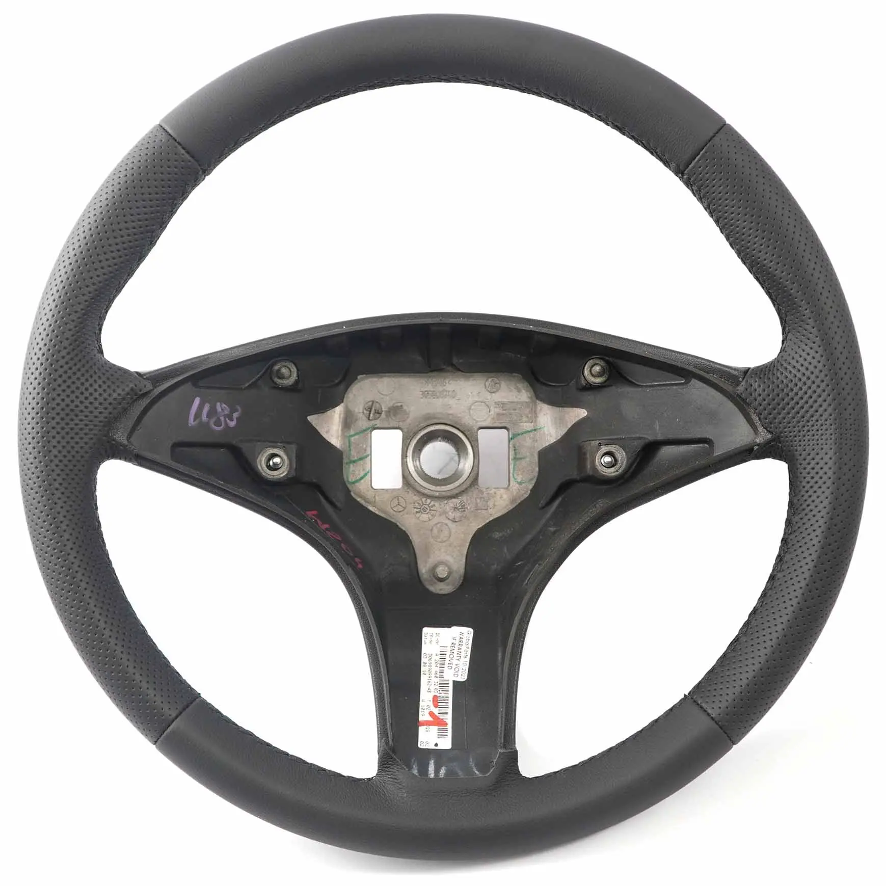 Mercedes W204 NEW Black Leather Steering Wheel with Black Threads A2044603203