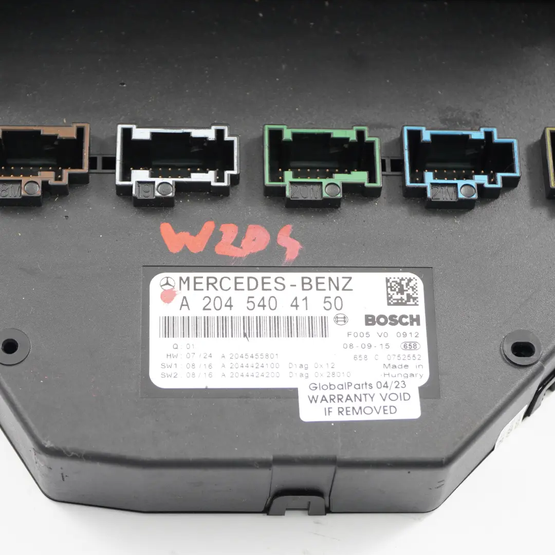 Caja fusibles Mercedes W204 W212 SAM Relé Unidad de Control Módulo A2045404150