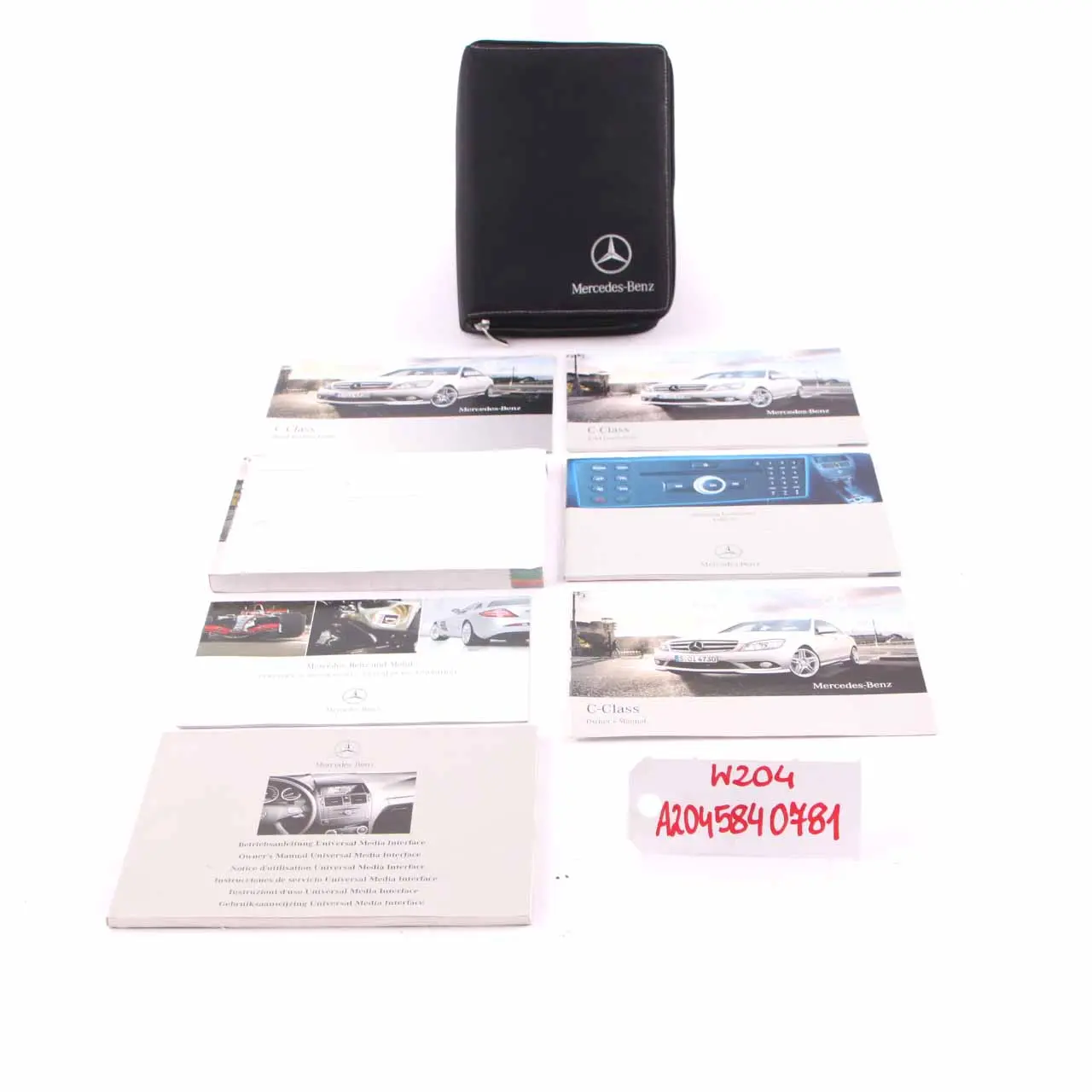 Owner's Handbook Mercedes W204 Service Booklet Instructions Pouch Case Wallet