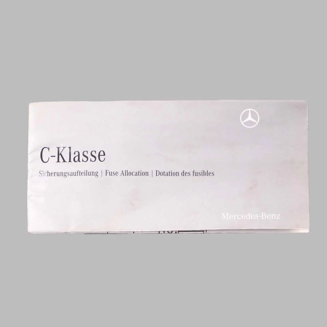 Mercedes W204 Fuse Box Grouping Fuse Placement Map Card Diagram A2045842982