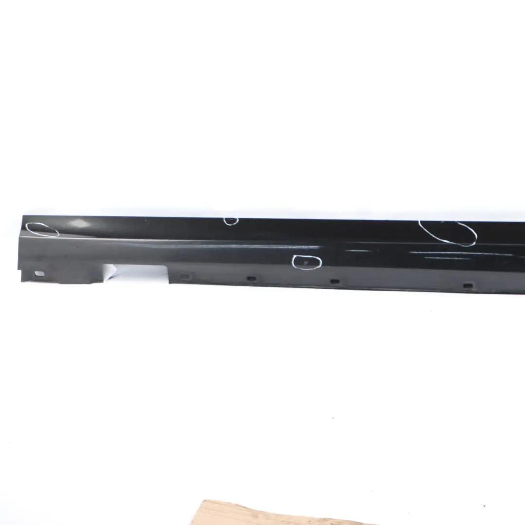 Mercedes W204 Side Skirt Door Sill Cover Left N/S Obsidian Black Metallic - 197