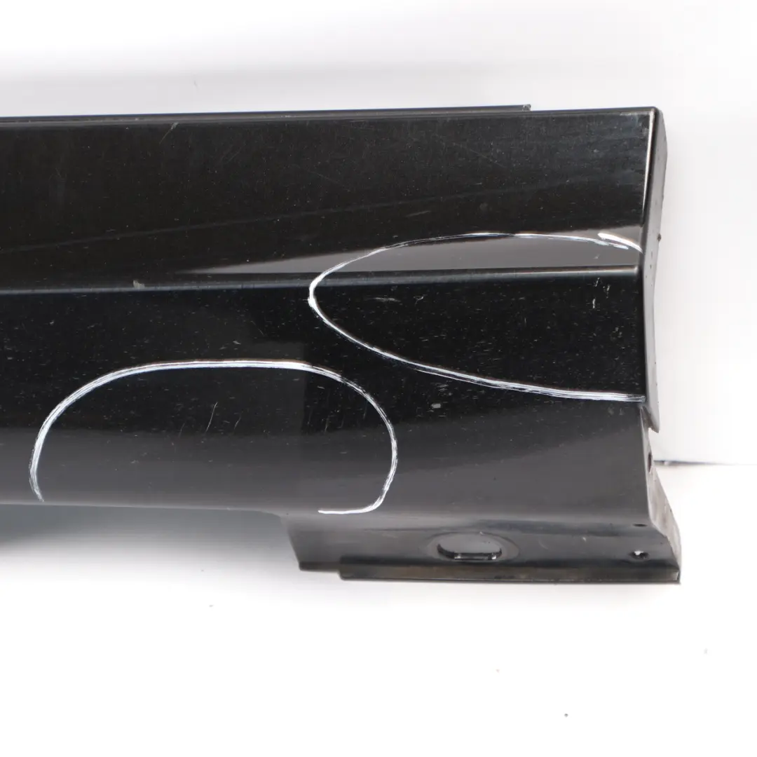 Mercedes W204 Side Skirt Door Sill Cover Left N/S Obsidian Black Metallic - 197