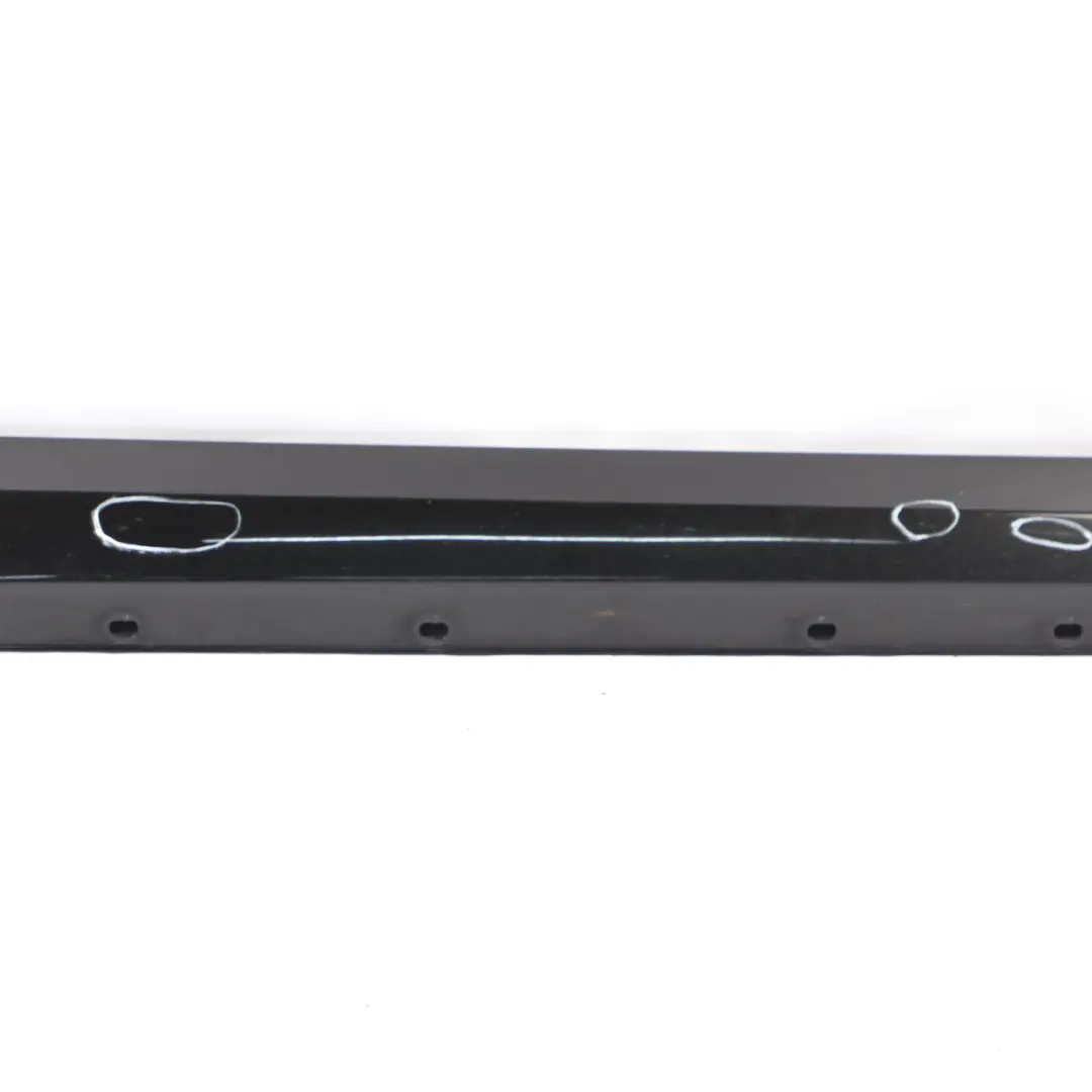 Mercedes W204 Side Skirt Door Sill Cover Right O/S Obsidian Black Metallic - 197